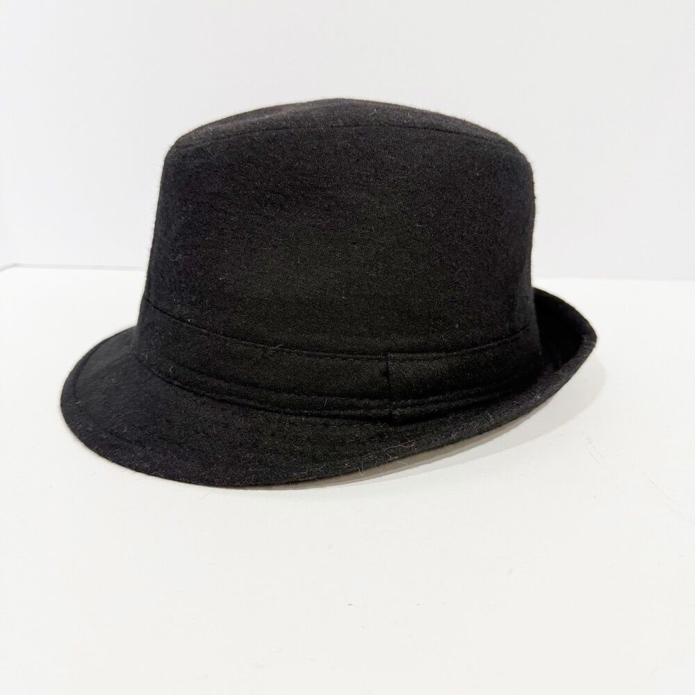 Milani Men Hat S/M Black 5% Wool 95 Polyester Designed in Italy - Picture 2 of 16